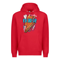 Red nurse lightning bolt Premium Hoodie - MaliasSmallBusiness