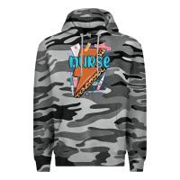 Slate Camo nurse lightning bolt Premium Hoodie - MaliasSmallBusiness