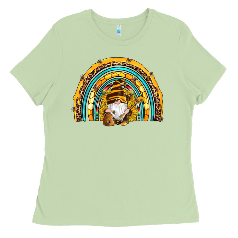 Western Bee Gnomes Sunflowers Beehive Honeycomb Leopard Turquoise Sera Ladies Tee by Artiststas | Teevron