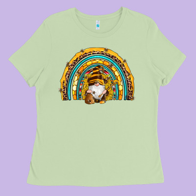 Western Bee Gnomes Sunflowers Beehive Honeycomb Leopard Turquoise Sera Ladies Tee Designed By Artiststas