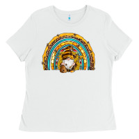 White western bee gnomes sunflowers beehive honeycomb leopard turquoise sera Ladies Tee - Artiststas