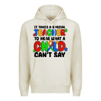 Oatmeal Heather it takes a special teacher to hear what a child ca Premium Hoodie - MaliasSmallBusiness