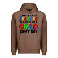 Chestnut it takes a special teacher to hear what a child ca Premium Hoodie - MaliasSmallBusiness