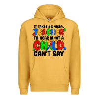 Mustard it takes a special teacher to hear what a child ca Premium Hoodie - MaliasSmallBusiness