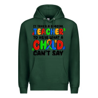 Sports Green it takes a special teacher to hear what a child ca Premium Hoodie - MaliasSmallBusiness