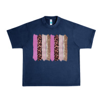 Navy pink glitter leopard brushstroke background Urban Heavy Tee - RanaPortraitStore