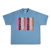 Pebble Blue pink glitter leopard brushstroke background Urban Heavy Tee - RanaPortraitStore