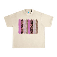 Sandshell pink glitter leopard brushstroke background Urban Heavy Tee - RanaPortraitStore