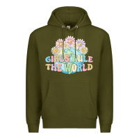 Army Green girls run the world Premium Hoodie - MaliasSmallBusiness