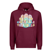 Burgundy girls run the world Premium Hoodie - MaliasSmallBusiness