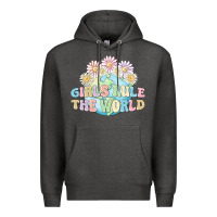 Charcoal Heather girls run the world Premium Hoodie - MaliasSmallBusiness