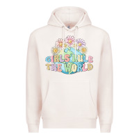 Pale Pink girls run the world Premium Hoodie - MaliasSmallBusiness