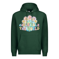 Sports Green girls run the world Premium Hoodie - MaliasSmallBusiness