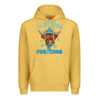 Antique Gold i'm freaking freezing Premium Hoodie - MaliasSmallBusiness