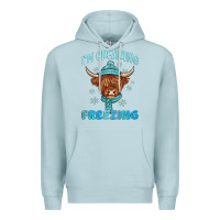 Blue Mist i'm freaking freezing Premium Hoodie - MaliasSmallBusiness