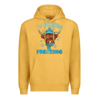 Mustard i'm freaking freezing Premium Hoodie - MaliasSmallBusiness