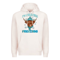 Pale Pink i'm freaking freezing Premium Hoodie - MaliasSmallBusiness