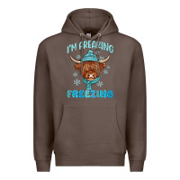 Coffee i'm freaking freezing Premium Hoodie - MaliasSmallBusiness