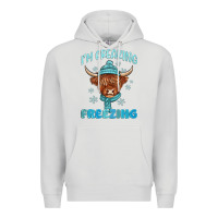 Dove Grey i'm freaking freezing Premium Hoodie - MaliasSmallBusiness