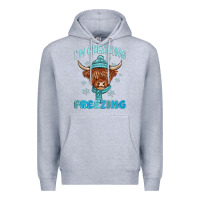 Heather Grey i'm freaking freezing Premium Hoodie - MaliasSmallBusiness