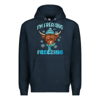 Navy i'm freaking freezing Premium Hoodie - MaliasSmallBusiness