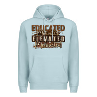 Blue Mist educated motivated elevated melanated Premium Hoodie - MaliasSmallBusiness