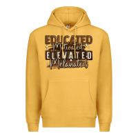 Mustard educated motivated elevated melanated Premium Hoodie - MaliasSmallBusiness
