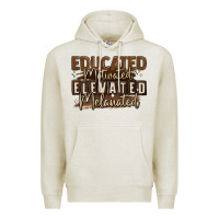 Oatmeal Heather educated motivated elevated melanated Premium Hoodie - MaliasSmallBusiness