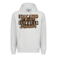 Dove Grey educated motivated elevated melanated Premium Hoodie - MaliasSmallBusiness