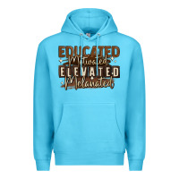 Ocean Blue educated motivated elevated melanated Premium Hoodie - MaliasSmallBusiness