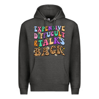 Charcoal Heather expensive diffucult and talks back Premium Hoodie - MaliasSmallBusiness