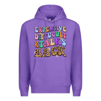 Purple expensive diffucult and talks back Premium Hoodie - MaliasSmallBusiness