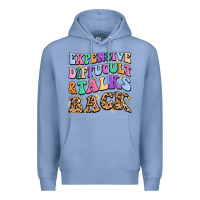 Colony Blue expensive diffucult and talks back Premium Hoodie - MaliasSmallBusiness