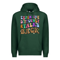 Sports Green expensive diffucult and talks back Premium Hoodie - MaliasSmallBusiness