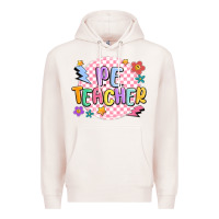 Pale Pink pe teacher Premium Hoodie - MaliasSmallBusiness