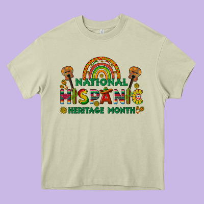 National Hispanic Heritage Month Heavy Core Tee Designed By Bundleandbundleshop