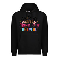 Black not bossy just aggressively helpful Premium Hoodie - MaliasSmallBusiness