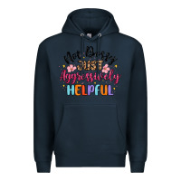 Navy not bossy just aggressively helpful Premium Hoodie - MaliasSmallBusiness
