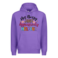 Purple not bossy just aggressively helpful Premium Hoodie - MaliasSmallBusiness