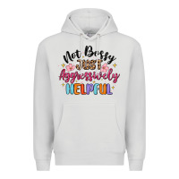 Dove Grey not bossy just aggressively helpful Premium Hoodie - MaliasSmallBusiness