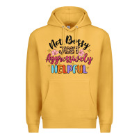 Mustard not bossy just aggressively helpful Premium Hoodie - MaliasSmallBusiness