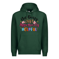 Sports Green not bossy just aggressively helpful Premium Hoodie - MaliasSmallBusiness