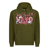 Army Green one loved nurse valentine's day Premium Hoodie - MaliasSmallBusiness