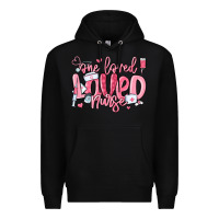 Black one loved nurse valentine's day Premium Hoodie - MaliasSmallBusiness