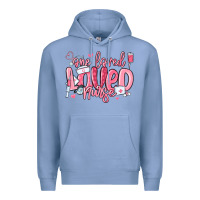 Colony Blue one loved nurse valentine's day Premium Hoodie - MaliasSmallBusiness
