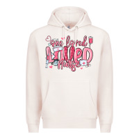 Pale Pink one loved nurse valentine's day Premium Hoodie - MaliasSmallBusiness