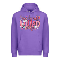 Purple one loved nurse valentine's day Premium Hoodie - MaliasSmallBusiness