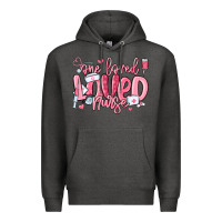 Charcoal Heather one loved nurse valentine's day Premium Hoodie - MaliasSmallBusiness