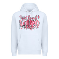 White one loved nurse valentine's day Premium Hoodie - MaliasSmallBusiness