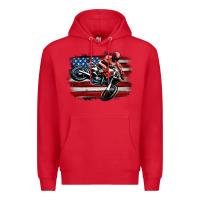 Red dirt bike american flag Premium Hoodie - MaliasSmallBusiness